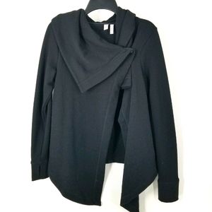 Z by Zella Black Asymmetrical Sweater S Cozy Yoga